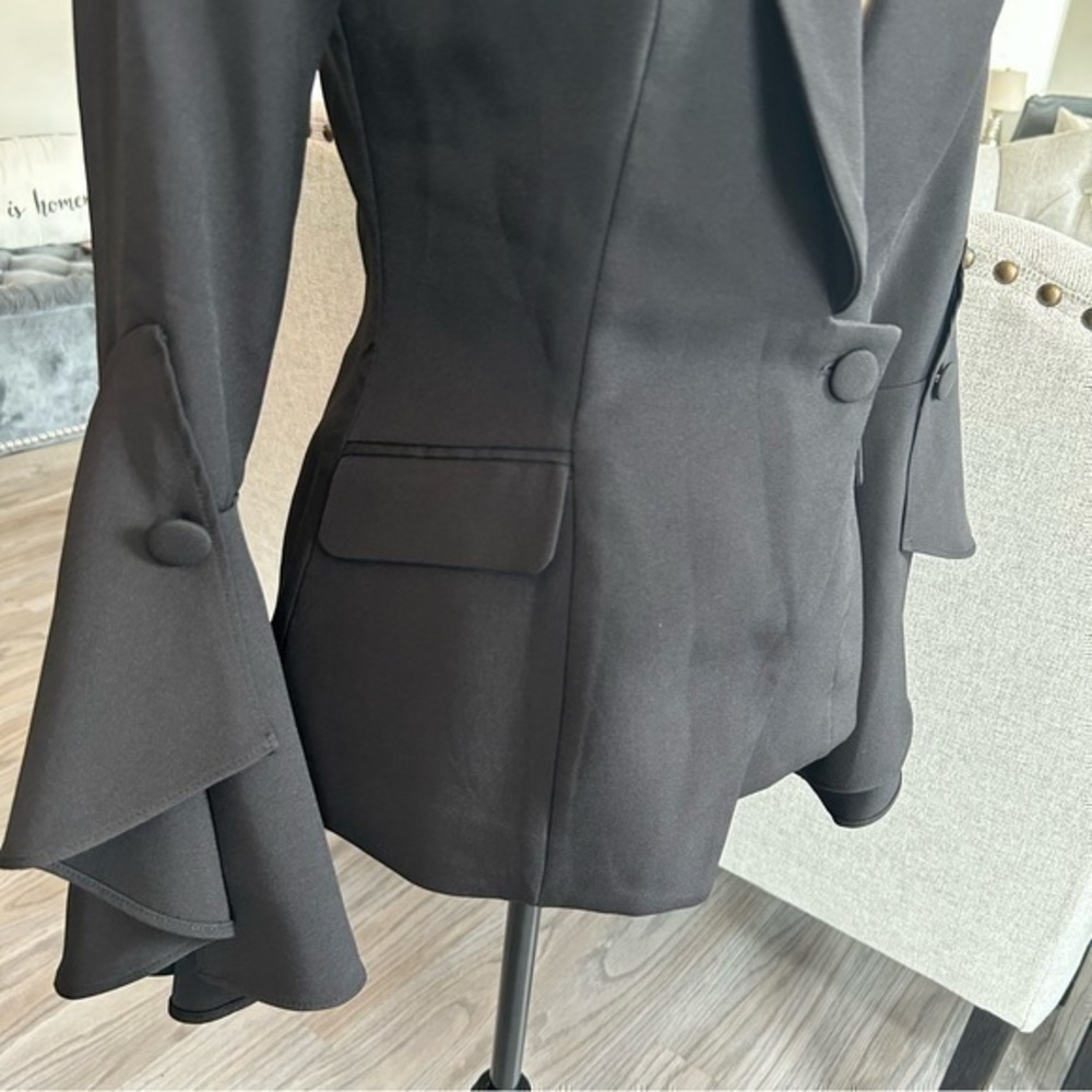 💋 ASOS Lavish Alice Frill Sleeve Fitted Blazer 🧥 2 - Picture 11 of 14